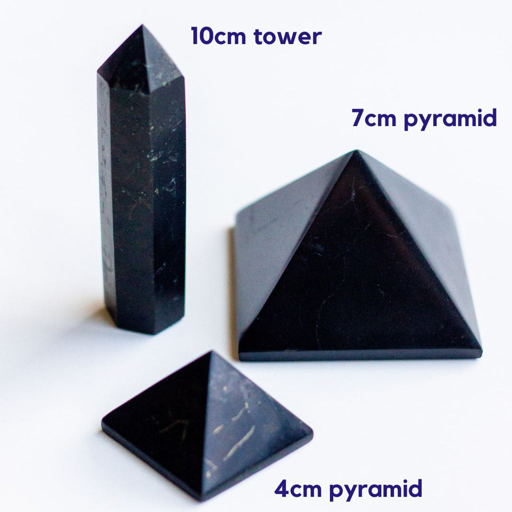 electromagnetic radiation blocking shungite pyramids