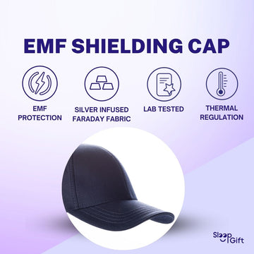 emf shielding cap featrures infographic